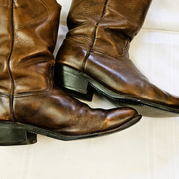 VTG Abilene Men's Brown Cowboy Casual Western Work Boots 6424  Size 11EE - Picture 5 of 6